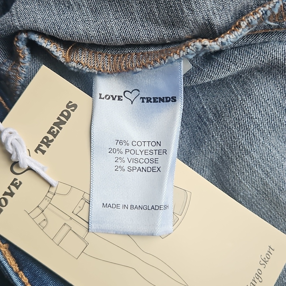 NWT Denim Cargo Women Shorts - Picture 8 of 9